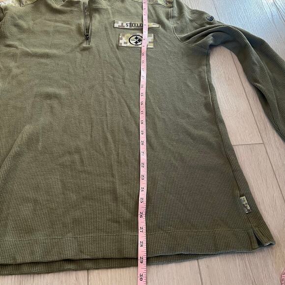 Nike Mens Pittsburgh Steelers Olive Salute To Service Henley Long Sleeve Sz L - Picture 10 of 10